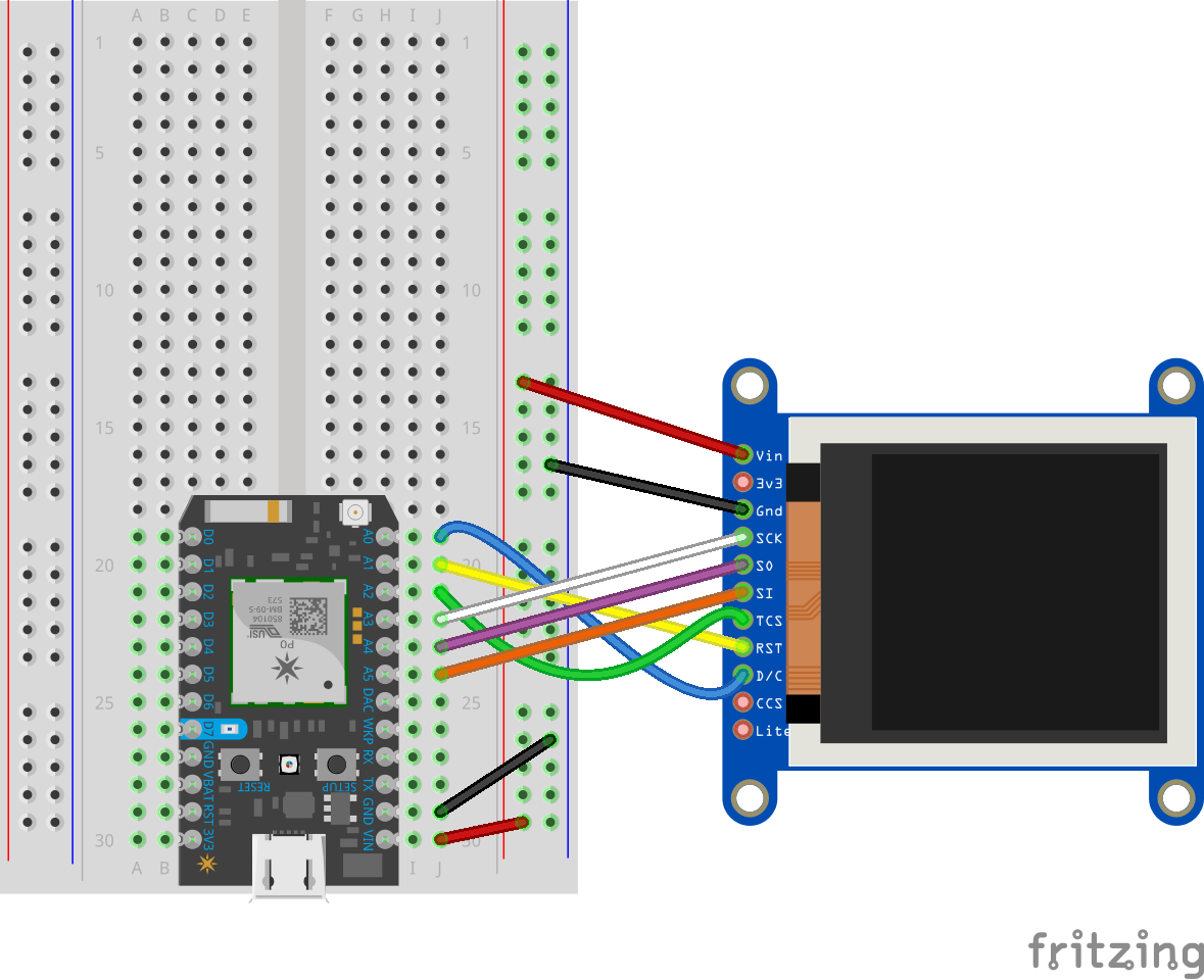 Connecting ST7789 to Particle Photon